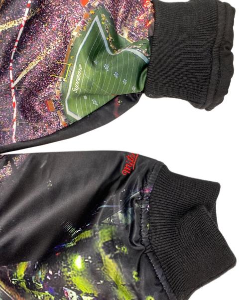 SUPREME（シュプリーム）SUPREME (シュプリーム) MITCHELL & NESS (ミッチェルアンドネス) 22SS STADIUM Satin VARSITY Jacket ブラック サイズ:Lの古着・服飾アイテム