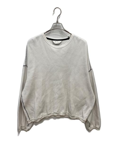 ANCELLM（アンセルム）ANCELLM (アンセルム) WAFFLE OVERSIZED LS ホワイト サイズ:2の古着・服飾アイテム