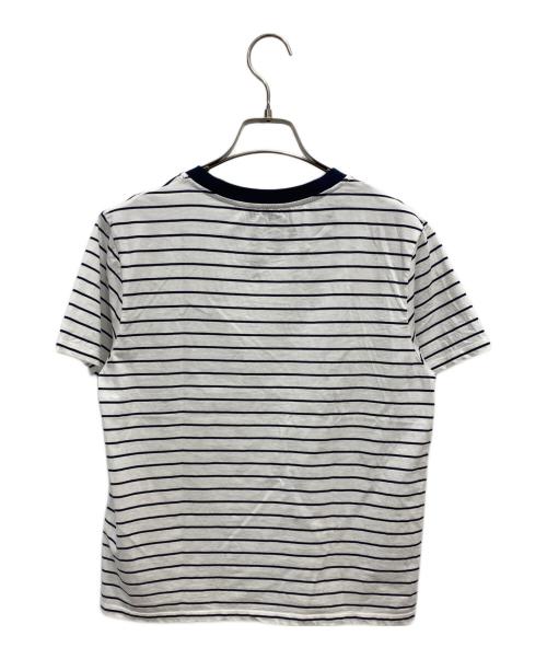 A.P.C.（アーペーセー）A.P.C. (アーペーセー) 半袖ボーダーカットソー ホワイト×ネイビー サイズ:Ｓの古着・服飾アイテム