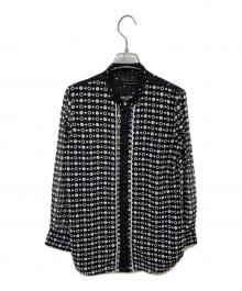 DIESEL Black Gold（ディーゼル ブラック ゴールド）の古着「総柄スタッズブラウス」｜ブラック