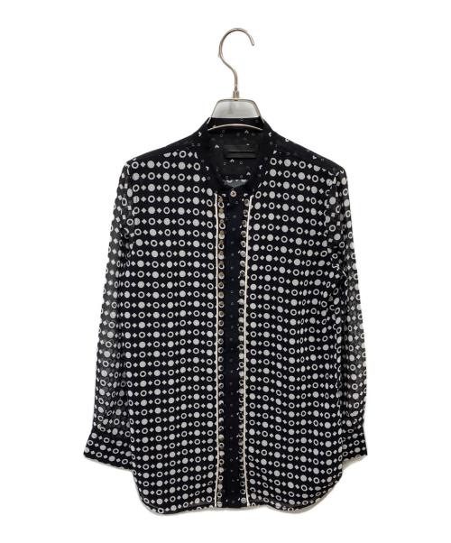 DIESEL Black Gold（ディーゼル ブラック ゴールド）DIESEL Black Gold (ディーゼル ブラック ゴールド) 総柄スタッズブラウス ブラック サイズ:38の古着・服飾アイテム