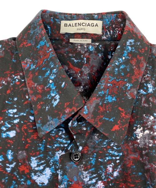 BALENCIAGA（バレンシアガ）BALENCIAGA (バレンシアガ) 総柄シャツ レッド サイズ:37の古着・服飾アイテム