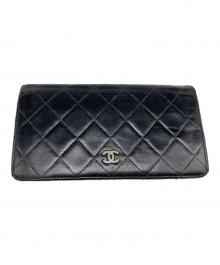 CHANEL（シャネル）の古着「ラムスキンキルティングウォレット」｜ブラック