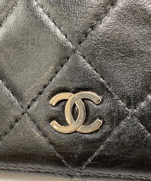 CHANEL（シャネル）CHANEL (シャネル) ラムスキンキルティングウォレット ブラックの古着・服飾アイテム