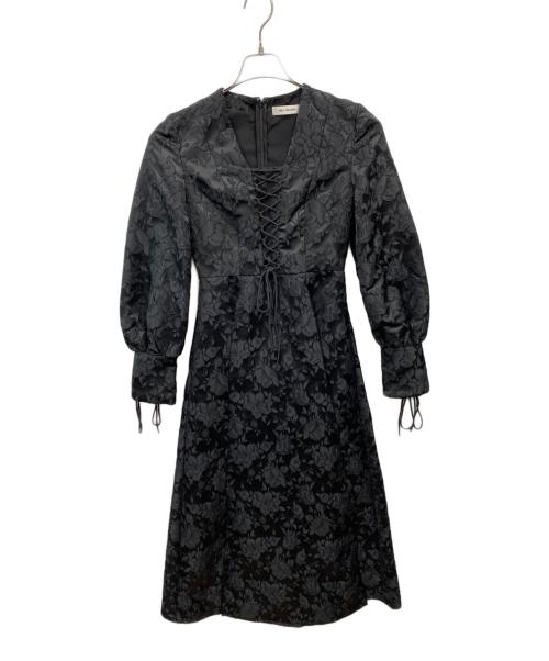 melt the lady（メルトザレディ）melt the lady (メルトザレディ) フラワー ジャガード ロング ワンピース ブラック サイズ:freeの古着・服飾アイテム