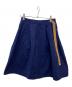MIU MIU（ミュウミュウ）の古着「ベルテッドデザインスカート」｜ネイビー