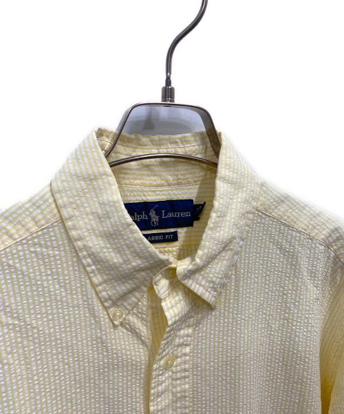 POLO RALPH LAUREN（ポロ・ラルフローレン）POLO RALPH LAUREN (ポロ・ラルフローレン) シアサッカーシャツ イエロー サイズ:Mの古着・服飾アイテム