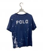 POLO RALPH LAURENポロ・ラルフローレン）の古着「ペイントロゴプリントTシャツ」｜ブルー
