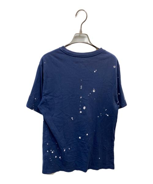 POLO RALPH LAUREN（ポロ・ラルフローレン）POLO RALPH LAUREN (ポロ・ラルフローレン) ペイントロゴプリントTシャツ ブルー サイズ:Ｌの古着・服飾アイテム