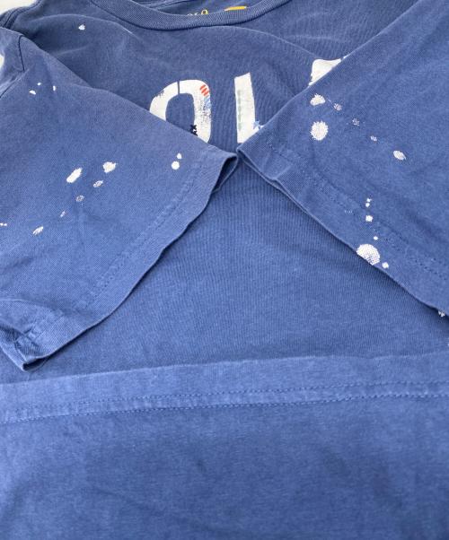 POLO RALPH LAUREN（ポロ・ラルフローレン）POLO RALPH LAUREN (ポロ・ラルフローレン) ペイントロゴプリントTシャツ ブルー サイズ:Ｌの古着・服飾アイテム