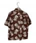 KAHANAMOKU (カハナモク) アロハシャツ ブラウン サイズ:Ｌ 未使用品：15000円