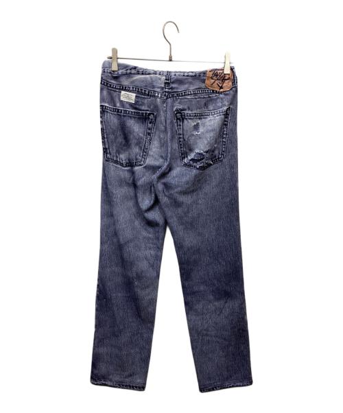 TALKING ABOUT THE ABSTRACTION（トーキング アバウト ジ アブストラクション）TALKING ABOUT THE ABSTRACTION (トーキング アバウト ジ アブストラクション) DENIM PRINT STARIGHT PT ブルー サイズ:Ｍの古着・服飾アイテム