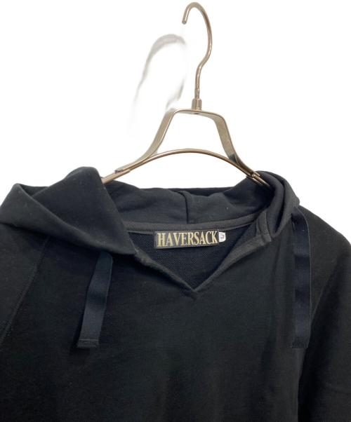 HAVERSACK（ハバーサック）HAVERSACK (ハバーサック) ハイゲージ裏毛ラグランパーカー ブラック サイズ:Ｌの古着・服飾アイテム