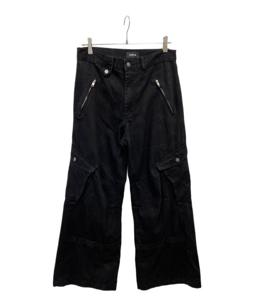 EGONLAB（エゴンラボ）EGONLAB (エゴンラボ) デニムカーゴパンツ ブラック サイズ:Ｌの古着・服飾アイテム