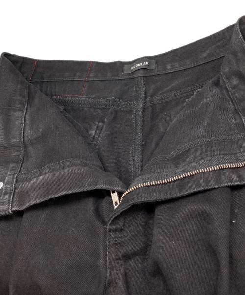 EGONLAB（エゴンラボ）EGONLAB (エゴンラボ) デニムカーゴパンツ ブラック サイズ:Ｌの古着・服飾アイテム