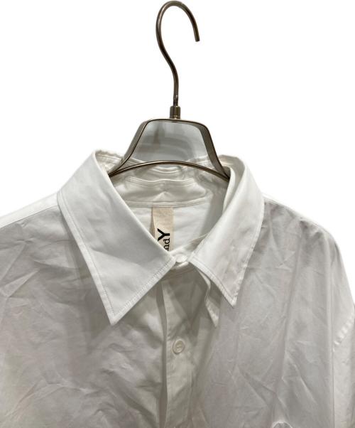 GROUND Y（グラウンドワイ）GROUND Y (グラウンドワイ) バンドカラーシャツ ホワイト サイズ:3の古着・服飾アイテム