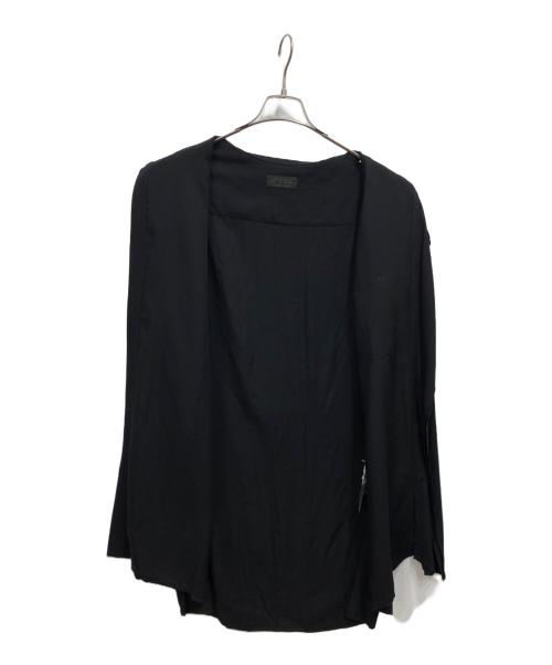 s'yte（サイト）s'yte (サイト) RAYON WASHER TWILL DOUBLE-TAILORED FRONT DRAPED SHI ブラック サイズ:3の古着・服飾アイテム