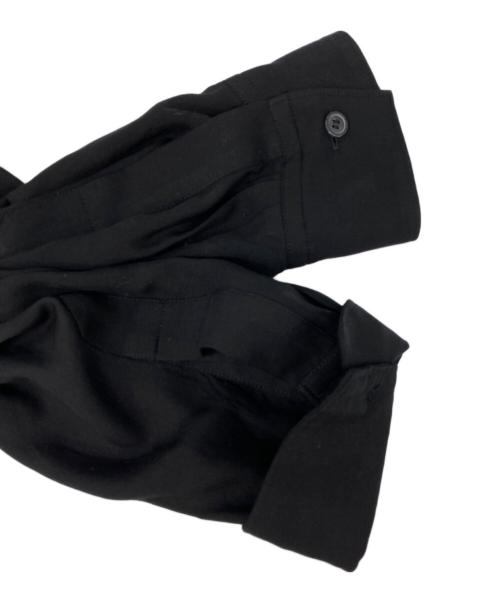 s'yte（サイト）s'yte (サイト) RAYON WASHER TWILL DOUBLE-TAILORED FRONT DRAPED SHI ブラック サイズ:3の古着・服飾アイテム