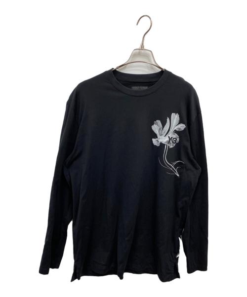 Y-3（ワイスリー）Y-3 (ワイスリー) フラワーグラフィックロングスリーブカットソー ブラック サイズ:Ｌの古着・服飾アイテム