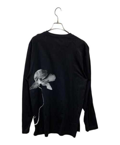 Y-3（ワイスリー）Y-3 (ワイスリー) フラワーグラフィックロングスリーブカットソー ブラック サイズ:Ｌの古着・服飾アイテム