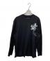 Y-3（ワイスリー）の古着「フラワーグラフィックロングスリーブカットソー」｜ブラック