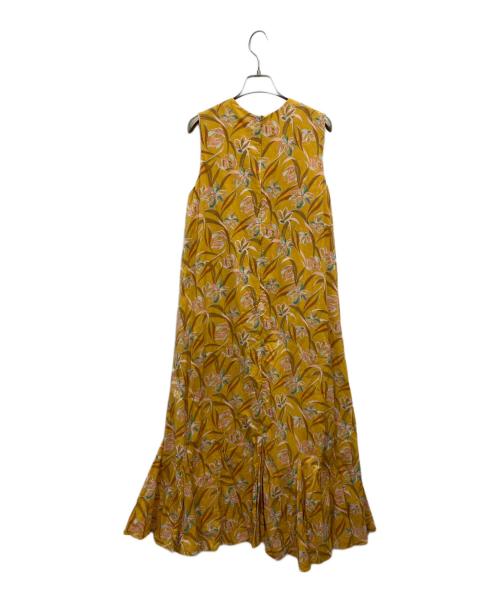 MARIHA（マリハ）MARIHA (マリハ) 花柄ノースリーブワンピース イエロー サイズ:36の古着・服飾アイテム
