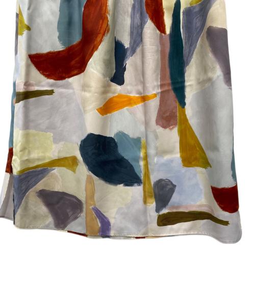 BALLSEY（ボールジィ）BALLSEY (ボールジィ) カラフルペインティングプリント ウエストギャザースカート マルチカラー サイズ:36の古着・服飾アイテム