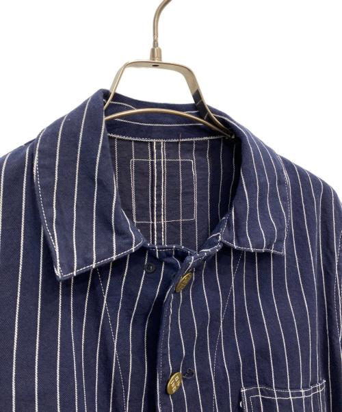 HEADLIGHT（ヘッドライト）HEADLIGHT (ヘッドライト) 8oz. SPECIAL WOVEN STRIPE DENIM WORK COAT インディゴ サイズ:38の古着・服飾アイテム