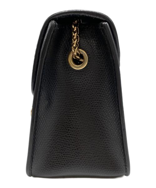 FURLA（フルラ）FURLA (フルラ) メトロポリスチェーンショルダーミニバッグ ブラック×ゴールドの古着・服飾アイテム