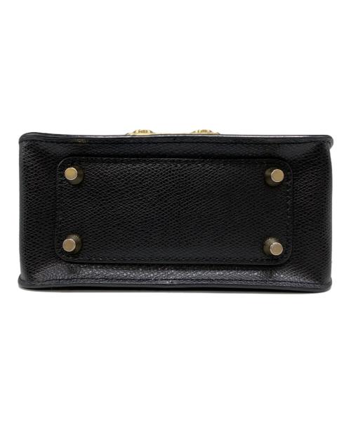 FURLA（フルラ）FURLA (フルラ) メトロポリスチェーンショルダーミニバッグ ブラック×ゴールドの古着・服飾アイテム