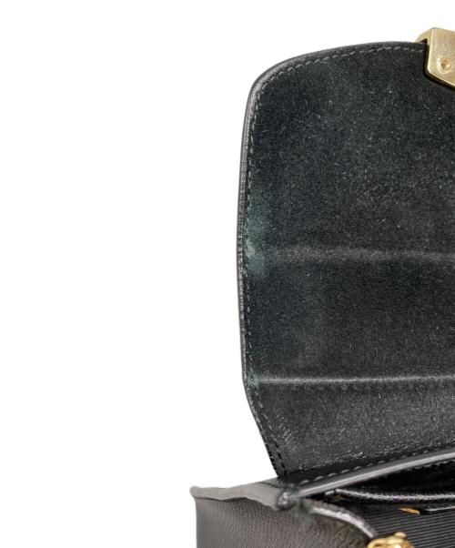 FURLA（フルラ）FURLA (フルラ) メトロポリスチェーンショルダーミニバッグ ブラック×ゴールドの古着・服飾アイテム