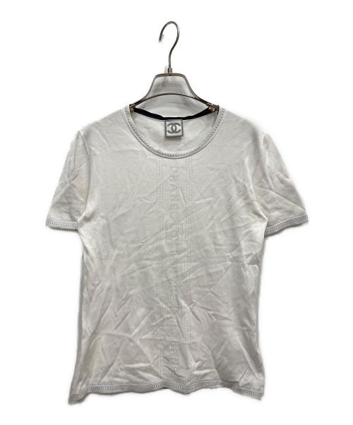 CHANEL（シャネル）CHANEL (シャネル) 半袖ニット ホワイト サイズ:38の古着・服飾アイテム