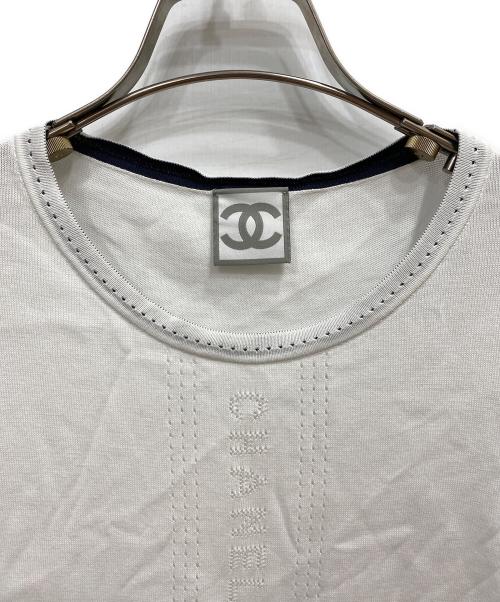 CHANEL（シャネル）CHANEL (シャネル) 半袖ニット ホワイト サイズ:38の古着・服飾アイテム