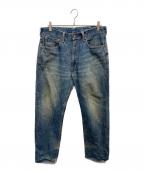 TENDERLOINテンダーロイン）の古着「シンチバックセルビッチデニムパンツ」｜ブルー