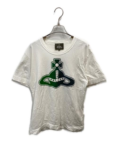 Vivienne Westwood man（ヴィヴィアン ウェストウッド マン）Vivienne Westwood man (ヴィヴィアン ウェストウッド マン) オーブプリントTシャツ ホワイト サイズ:44の古着・服飾アイテム
