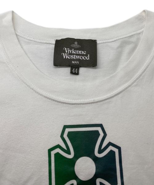 Vivienne Westwood man（ヴィヴィアン ウェストウッド マン）Vivienne Westwood man (ヴィヴィアン ウェストウッド マン) オーブプリントTシャツ ホワイト サイズ:44の古着・服飾アイテム