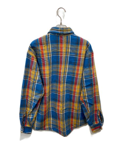 big mac（ビッグマック）BIG MAC (ビッグマック) フランネルチェックシャツ ブルー×イエロー サイズ:Ｍの古着・服飾アイテム