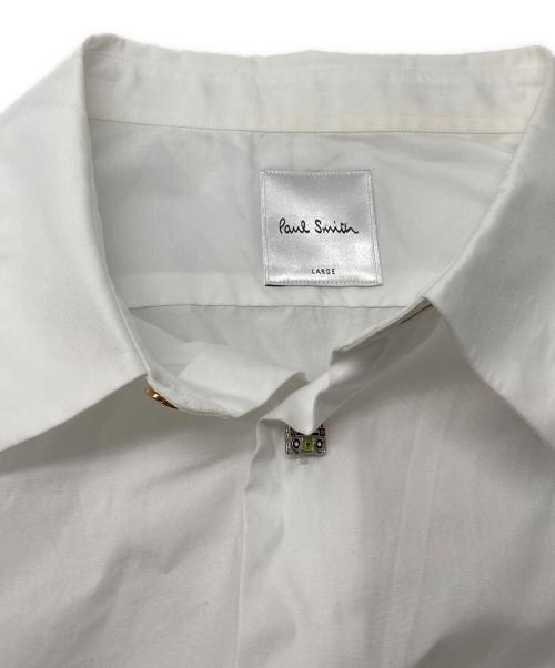 PAUL SMITH（ポールスミス）Paul Smith (ポールスミス) CHARM & PICTURE BUTTON SHIRT ホワイト サイズ:Ｌの古着・服飾アイテム