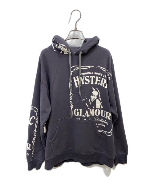Hysteric Glamour（ヒステリックグラマー）Hysteric Glamour (ヒステリックグラマー) HYS WHISKY パーカー グレー サイズ:Ｌの古着・服飾アイテム