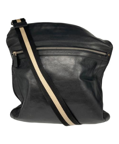 BALLY（バリー）BALLY (バリー) レザーショルダーバッグ ブラックの古着・服飾アイテム