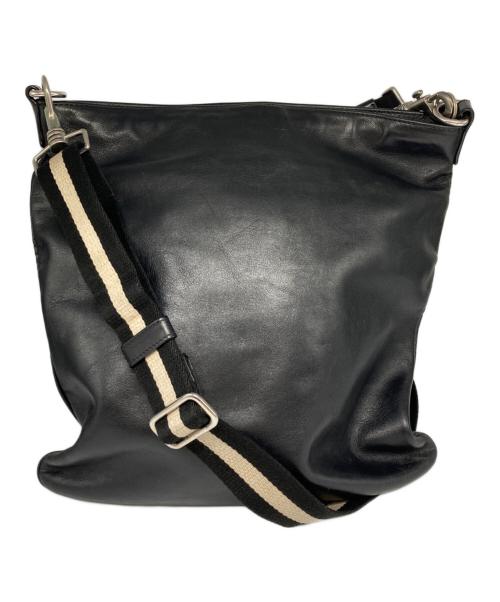 BALLY（バリー）BALLY (バリー) レザーショルダーバッグ ブラックの古着・服飾アイテム