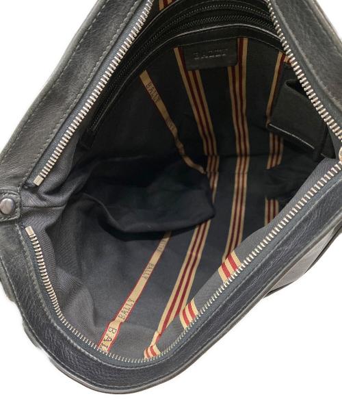 BALLY（バリー）BALLY (バリー) レザーショルダーバッグ ブラックの古着・服飾アイテム