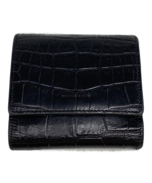 A.P.C.（アーペーセー）A.P.C. (アーペーセー) 型押し3つ折り財布 ブラックの古着・服飾アイテム