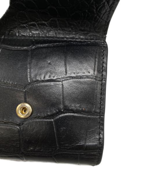 A.P.C.（アーペーセー）A.P.C. (アーペーセー) 型押し3つ折り財布 ブラックの古着・服飾アイテム