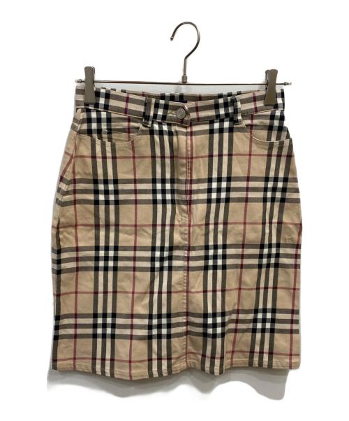BURBERRY LONDON（バーバリーロンドン）BURBERRY LONDON (バーバリーロンドン) ノバチェック柄スカート ブラウン サイズ:6の古着・服飾アイテム