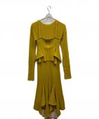 pinueピヌエ）の古着「ニットワンピース」｜イエロー