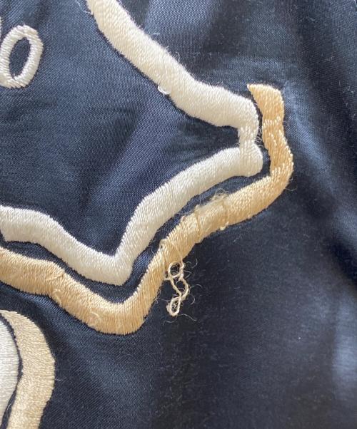 THE FLAT HEAD（ザ・フラットヘッド）THE FLAT HEAD (ザ・フラットヘッド) リネン混レーヨンスカジャン ブラック×バーガンディ サイズ:Mの古着・服飾アイテム