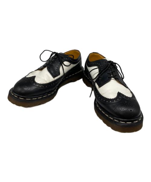 Dr.Martens（ドクターマーチン）Dr.Martens (ドクターマーチン) ウィングチップシューズ ブラック×ホワイト サイズ:8の古着・服飾アイテム