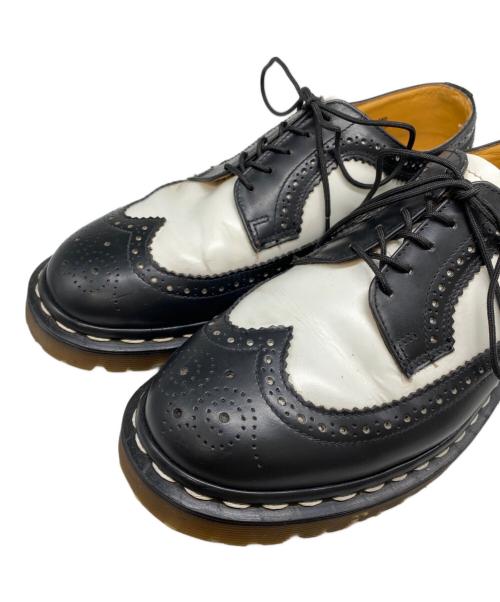 Dr.Martens（ドクターマーチン）Dr.Martens (ドクターマーチン) ウィングチップシューズ ブラック×ホワイト サイズ:8の古着・服飾アイテム