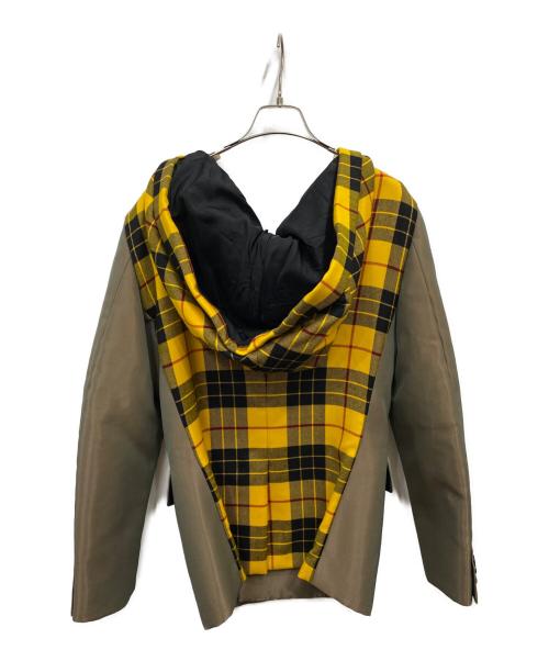 COMME des GARCONS HOMME PLUS（コムデギャルソンオムプリュス）COMME des GARCONS HOMME PLUS (コムデギャルソンオムプリュス) フードドッキングテーラードジャケット オリーブ×イエロー×ブラック サイズ:Ｓの古着・服飾アイテム